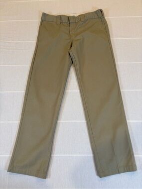 Dickies Slim Straight Khaki Work Pants Men’s 34x31 Tan Chino Carpenter Uniform